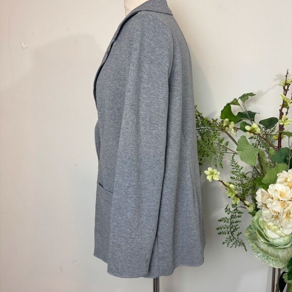 J. JILL relaxed heather grey blazer| medium - Picture 5 of 11